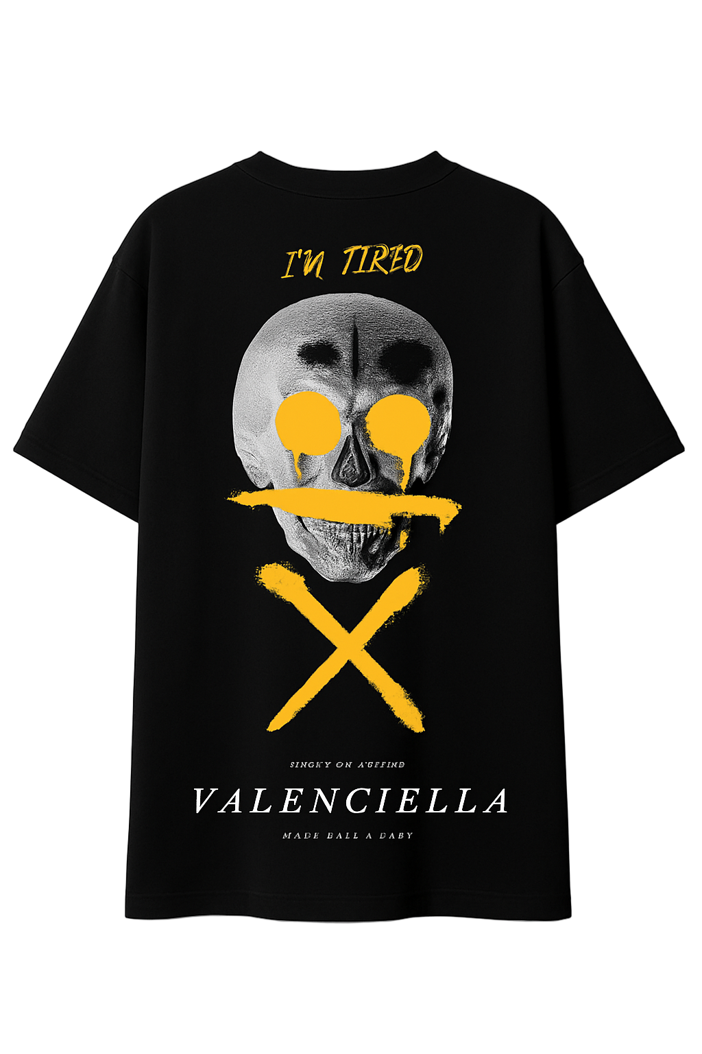 Valenciella Tired Skull Tshirt Oversize