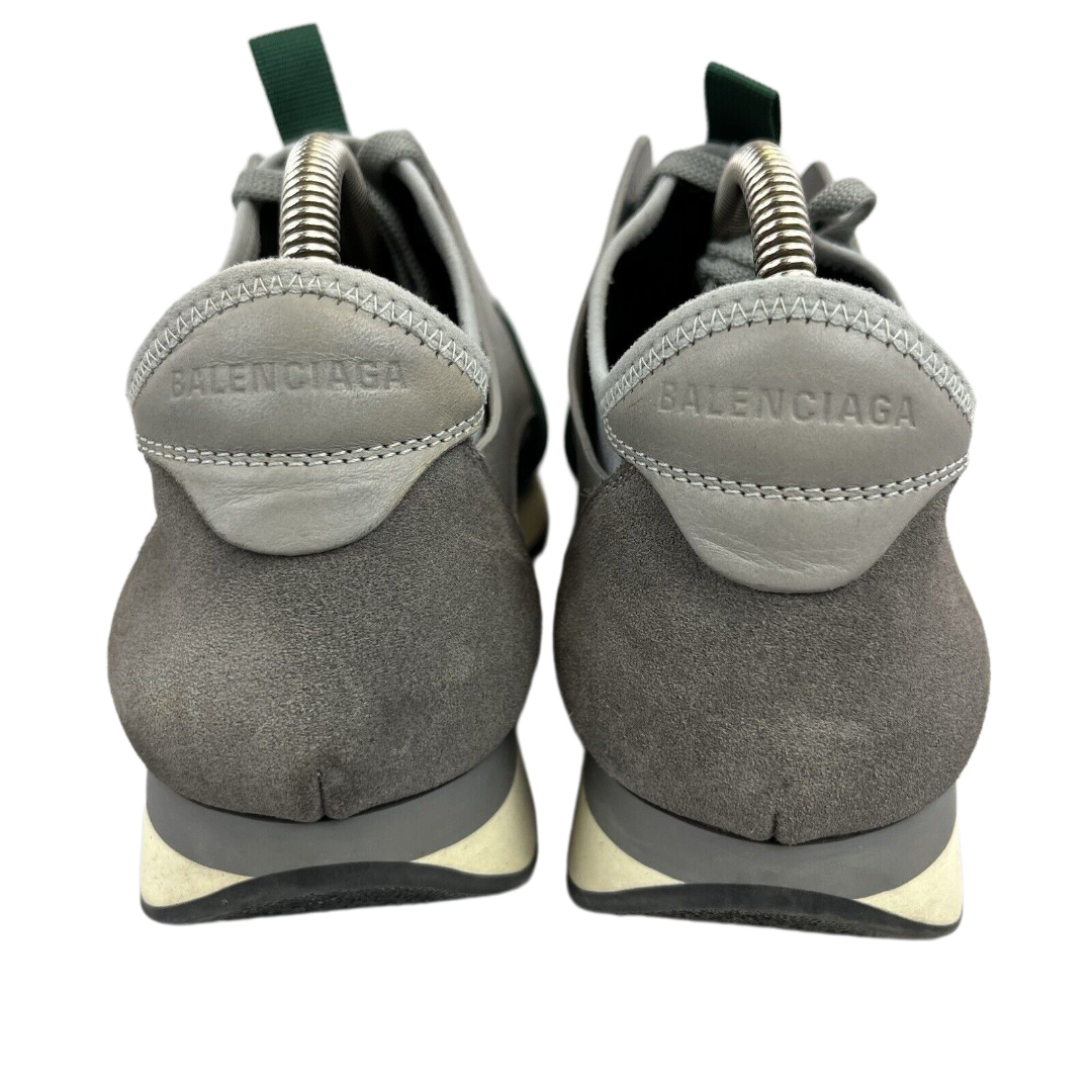 Balenciaga Trainers Race Silver & Green