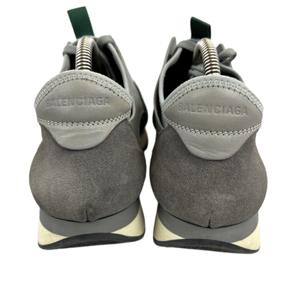 Balenciaga Trainers Race Silver & Green