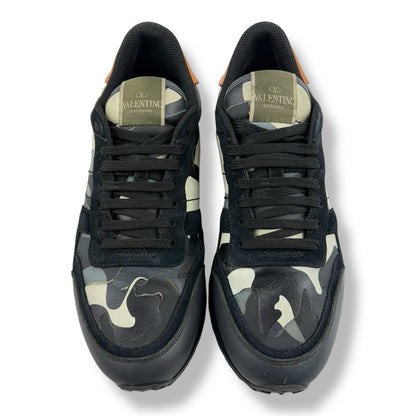Valentino Rockrunner Camouflage Print Black/Blue/Orange
