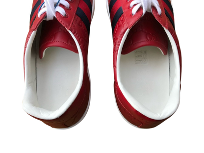Gucci Ace Red Sneaker With Web