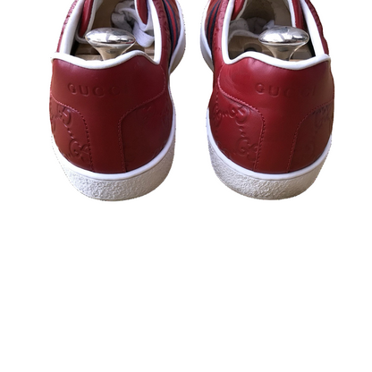 Gucci Ace Red Sneaker With Web