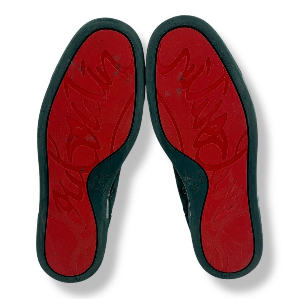 Christian Louboutin Green Louis Junior Spikes